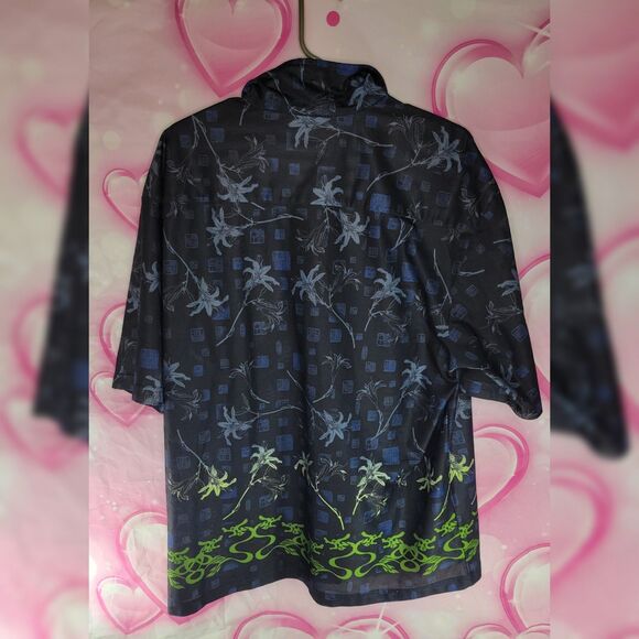 Vintage Vector Performance Series Shirt Mens Large Button Up Hawaiian Y2K - Picture 2 of 10